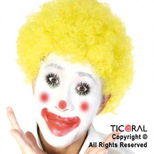 PELUCA PAYASO AMARILLA x 1